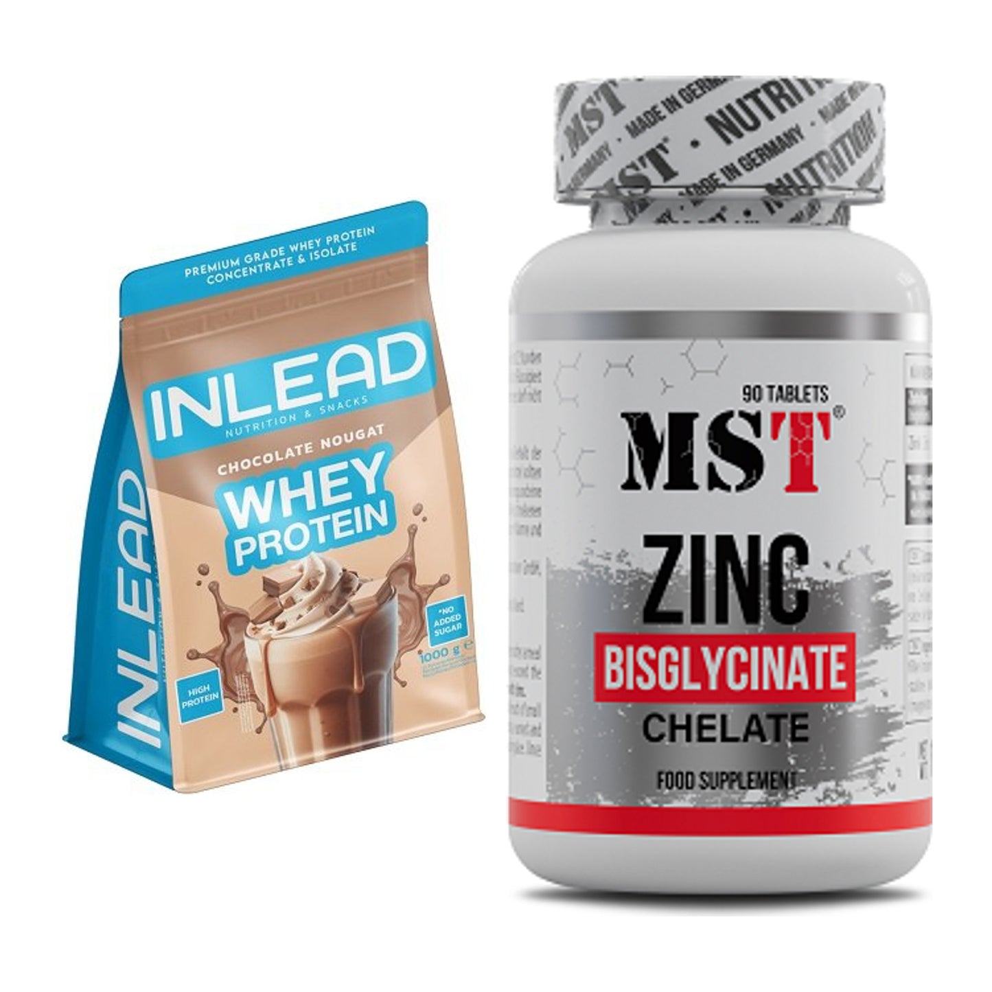 Basis-Set: INLEAD Whey Protein + MST Zinc Chelate Bisglycinate – alle enthaltenen Artikel