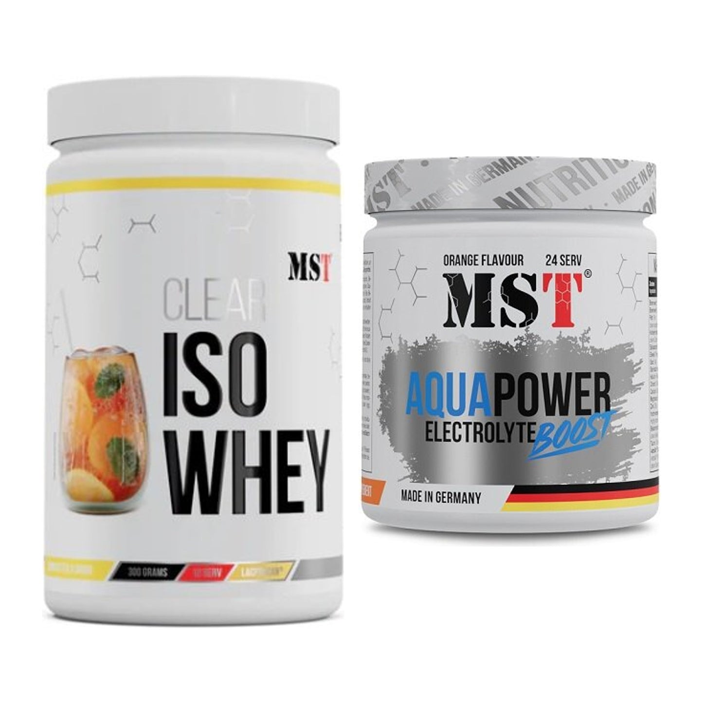 Basis-Set: MST Iso Clear + MST Aqua Power Electrolyte Boost – alle enthaltenen Artikel