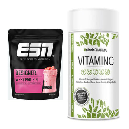 Basis-Set: ESN Designer Whey + Sinob Vitamin C – alle enthaltenen Artikel