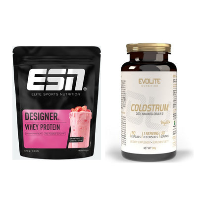 Basis-Set: ESN Designer Whey + Evolite Nutrition Colostrum 30% – alle enthaltenen Artikel