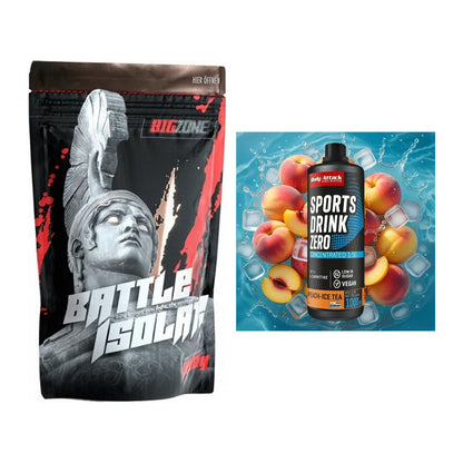 Basis-Set: Big Zone Battle Isolate + Body Attack Sports Drink Zero – alle enthaltenen Artikel