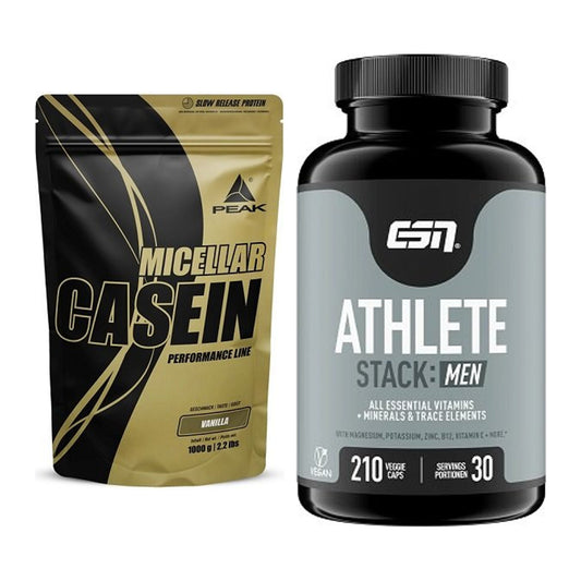 Basis-Set: Peak Micellar Casein + ESN Athlete Stack:MEN – alle enthaltenen Artikel