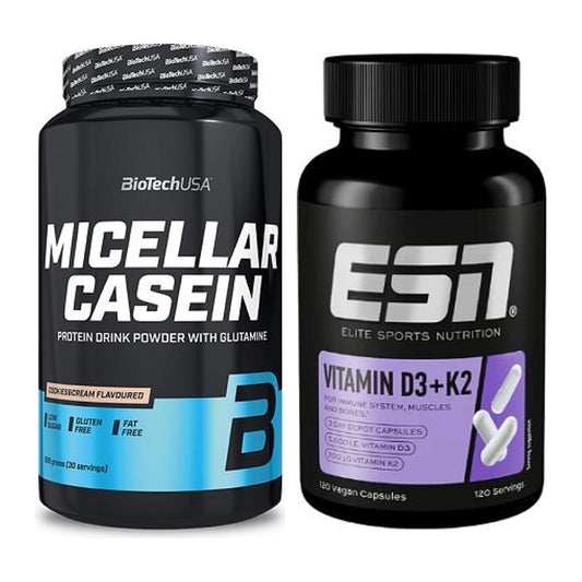 Basis-Set: BioTech Micellar Casein + ESN Vitamin D3 + K2 – alle enthaltenen Artikel