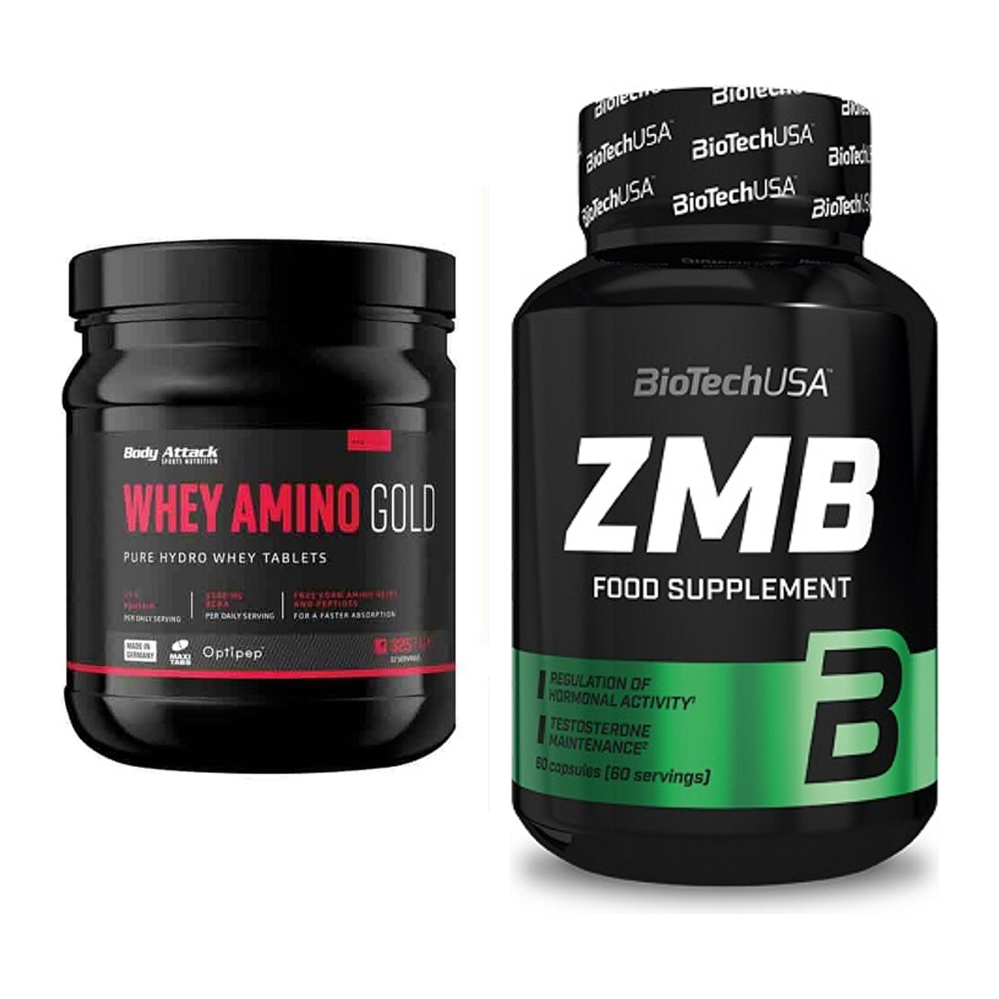 Basis-Set: Body Attack Whey Amino Gold + BioTech ZMB – alle enthaltenen Artikel