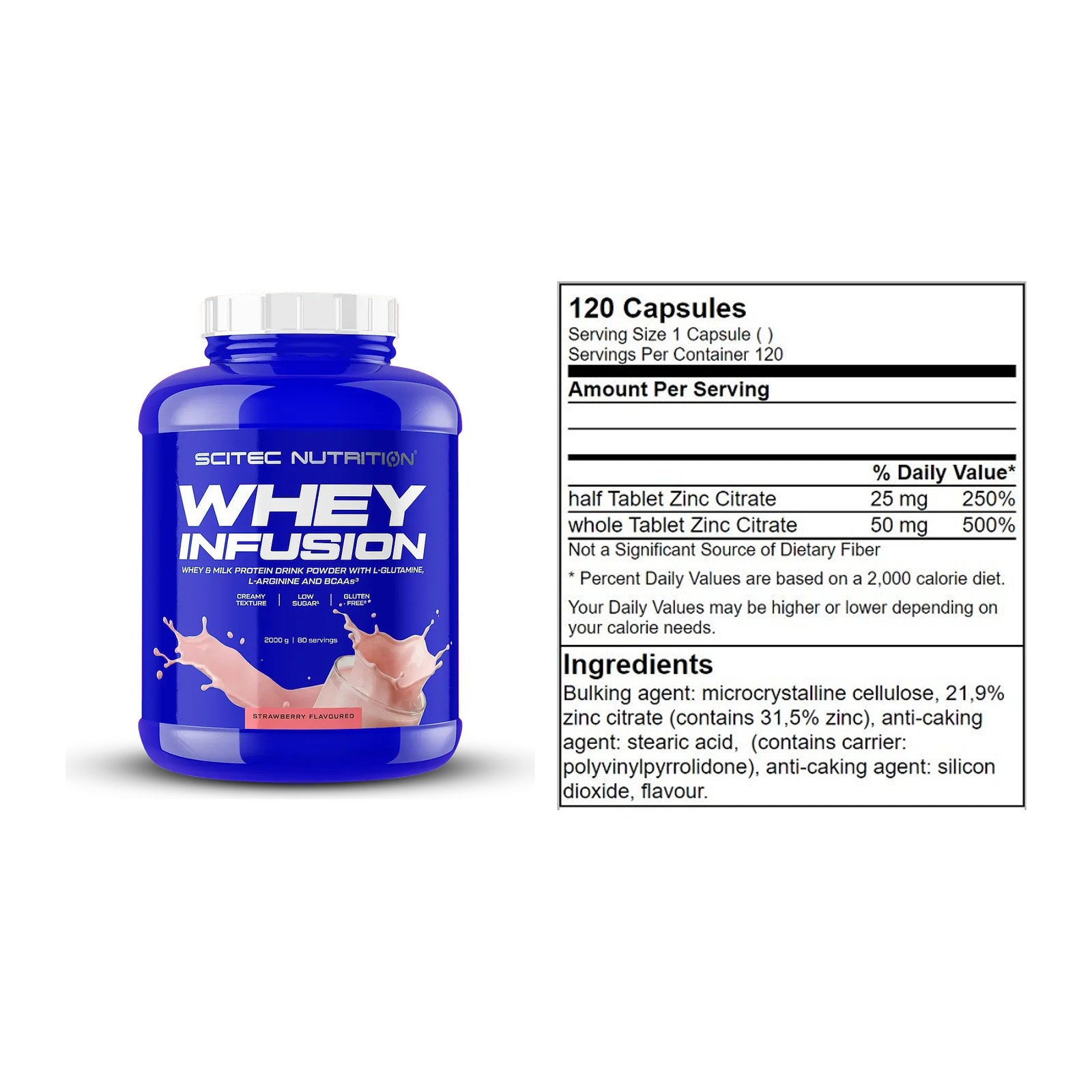 Basis-Set: Scitec Whey Infusion + GN Zinc Citrate 120 Tabl. – alle enthaltenen Artikel