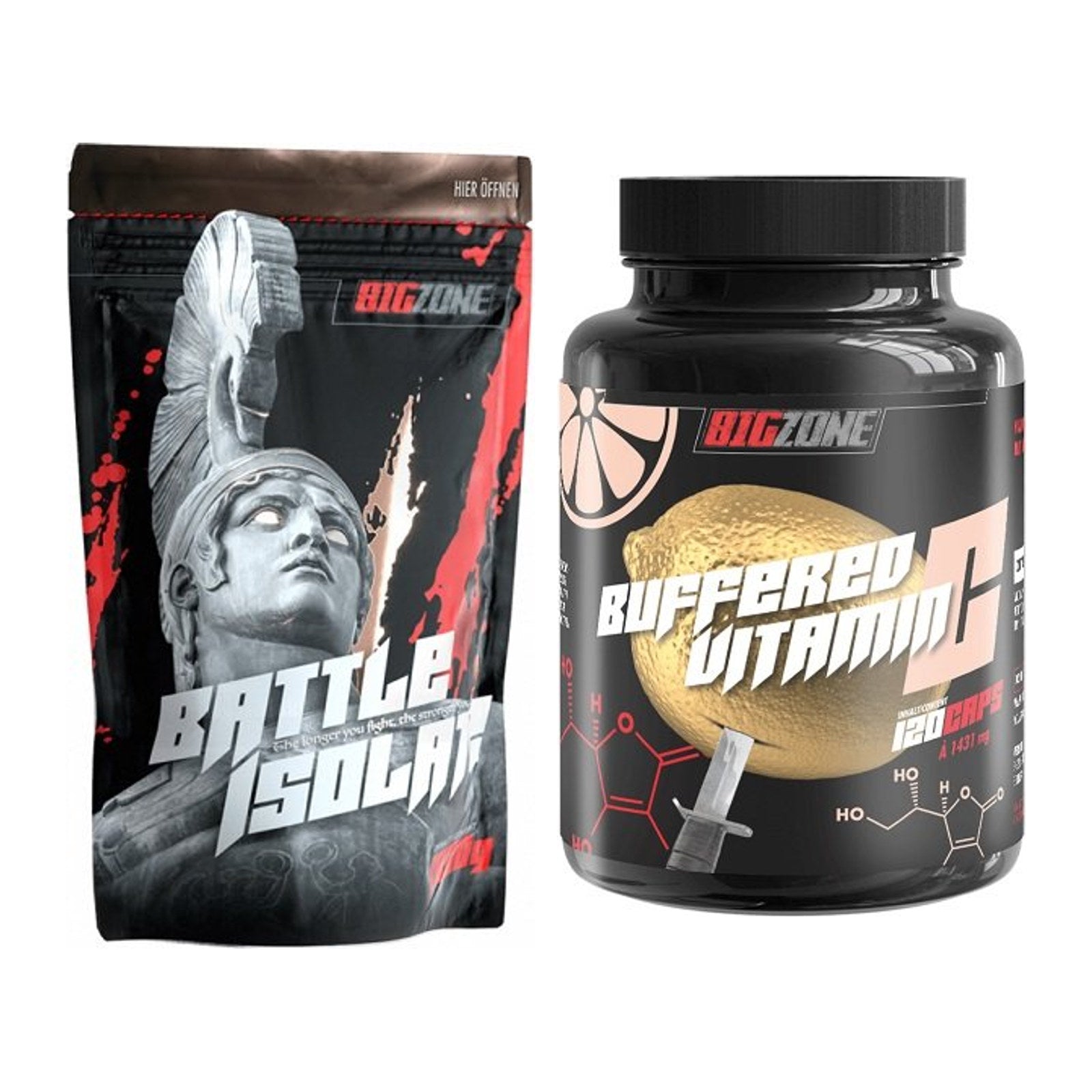 Basis-Set: Big Zone Battle Isolate + Big Zone Buffered Vitamin C – alle enthaltenen Artikel