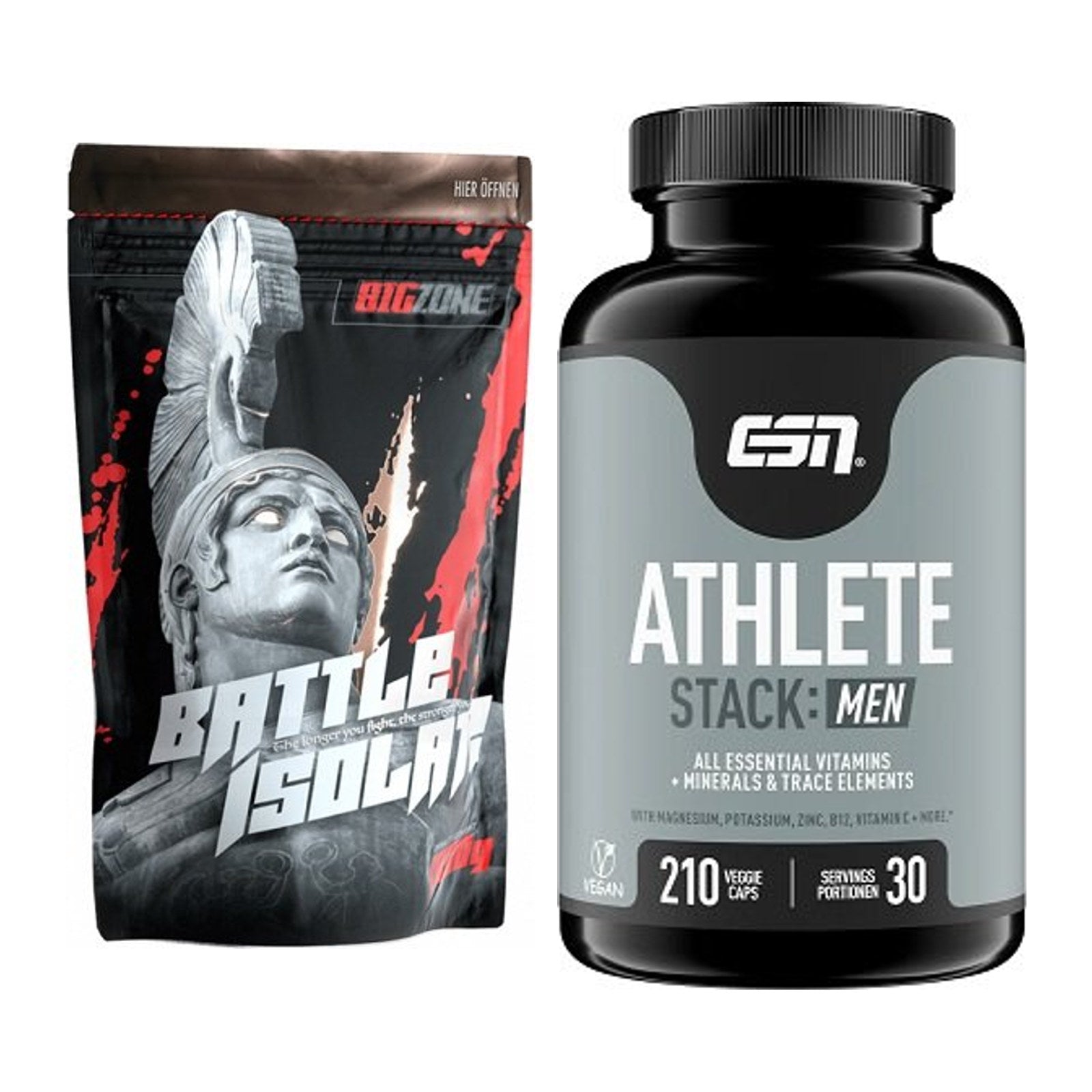 Basis-Set: Big Zone Battle Isolate + ESN Athlete Stack:MEN – alle enthaltenen Artikel