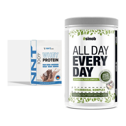 Basis-Set: NNT Whey + Sinob All Day Every Day 30 Serv. – alle enthaltenen Artikel