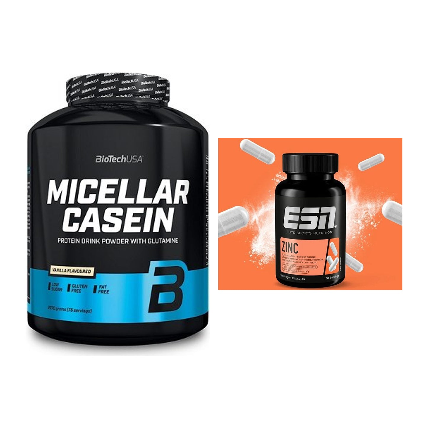 Basis-Set: BioTech Micellar Casein + ESN Zinc – alle enthaltenen Artikel