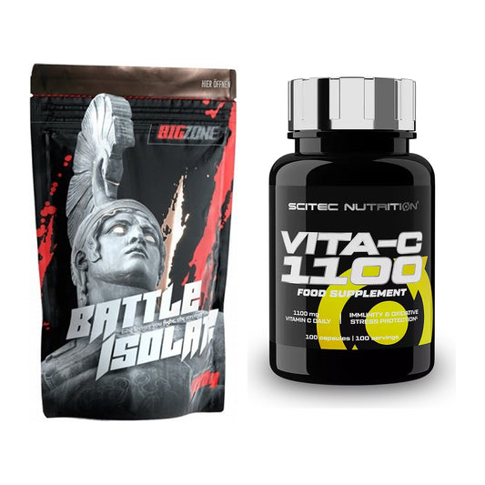 Basis-Set: Big Zone Battle Isolate + Scitec Vitamin C 1100 – alle enthaltenen Artikel