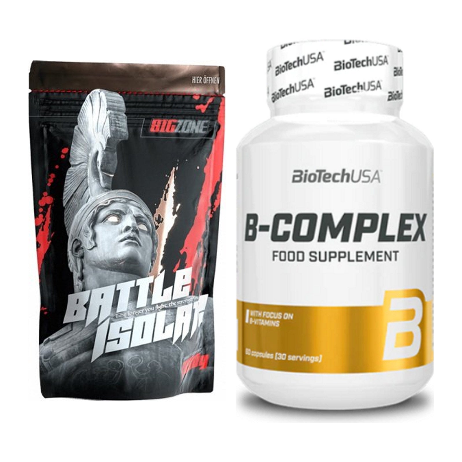 Basis-Set: Big Zone Battle Isolate + BioTech B Complex 60 Tabl. – alle enthaltenen Artikel