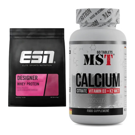 Basis-Set: ESN Designer Whey + MST Calcium Citrate D3 + K2Vital – alle enthaltenen Artikel