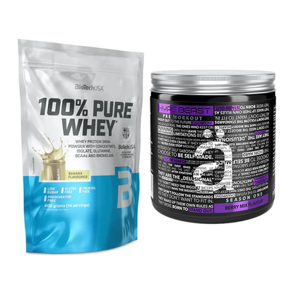 Basis-Set: BioTech 100% Pure Whey + Nanosupps Hype Beast – alle enthaltenen Artikel