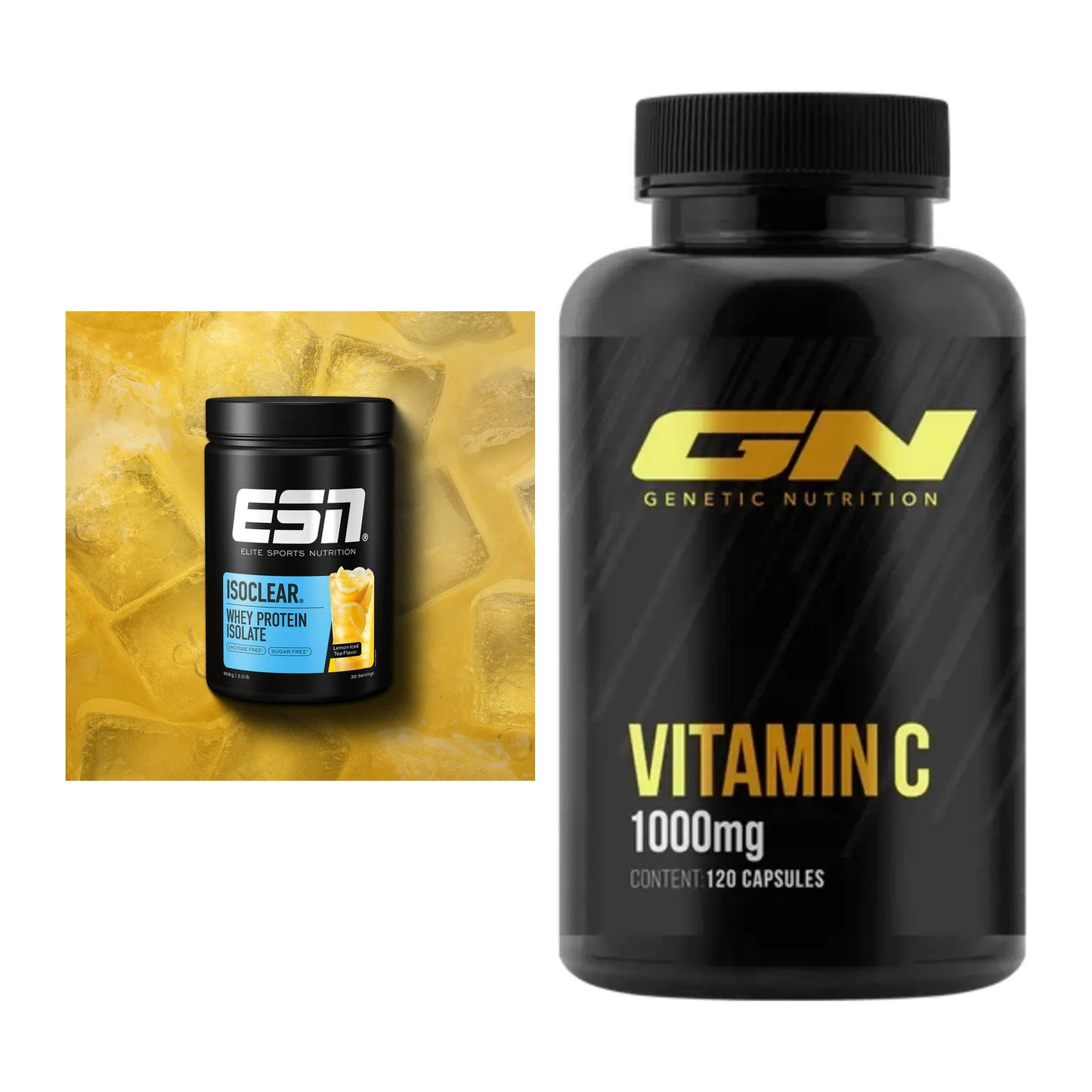 Basis-Set: ESN ISOCLEAR Whey Isolate + GN Vitamin C Health Line – alle enthaltenen Artikel