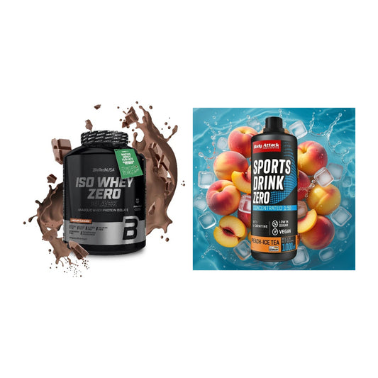 Basis-Set: BioTech Iso Whey Zero Black + Body Attack Sports Drink Zero – alle enthaltenen Artikel