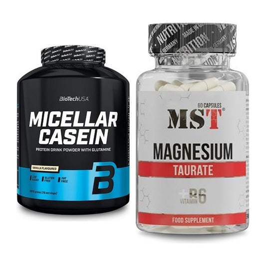 Basis-Set: BioTech Micellar Casein + MST Magnesium Taurat – alle enthaltenen Artikel