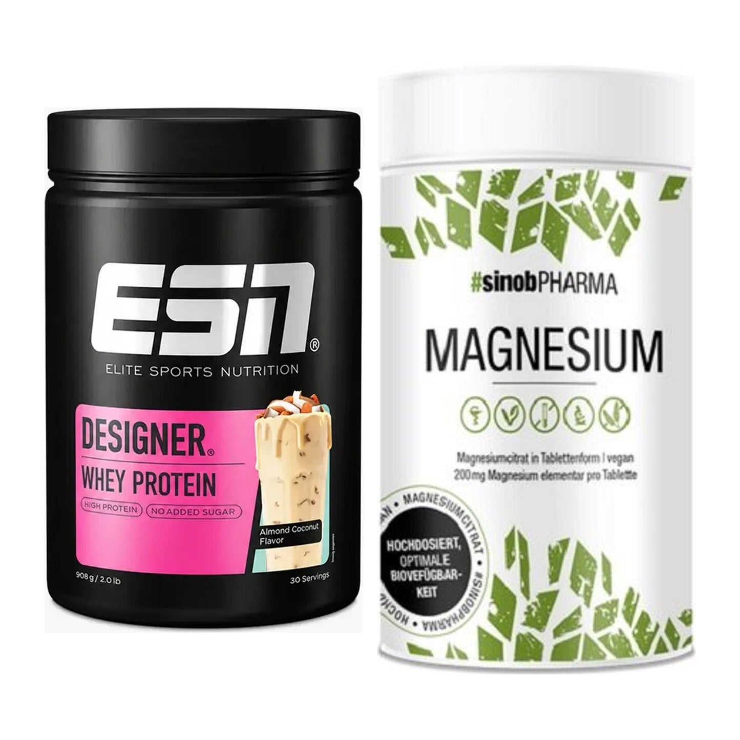 Basis-Set: ESN Designer Whey + Sinob Magnesium Citrat – alle enthaltenen Artikel