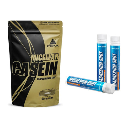 Basis-Set: Peak Micellar Casein + Body Attack Magnesium Shots – alle enthaltenen Artikel