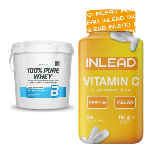 Basis-Set: BioTech 100% Pure Whey + INLEAD Vitamin C – alle enthaltenen Artikel
