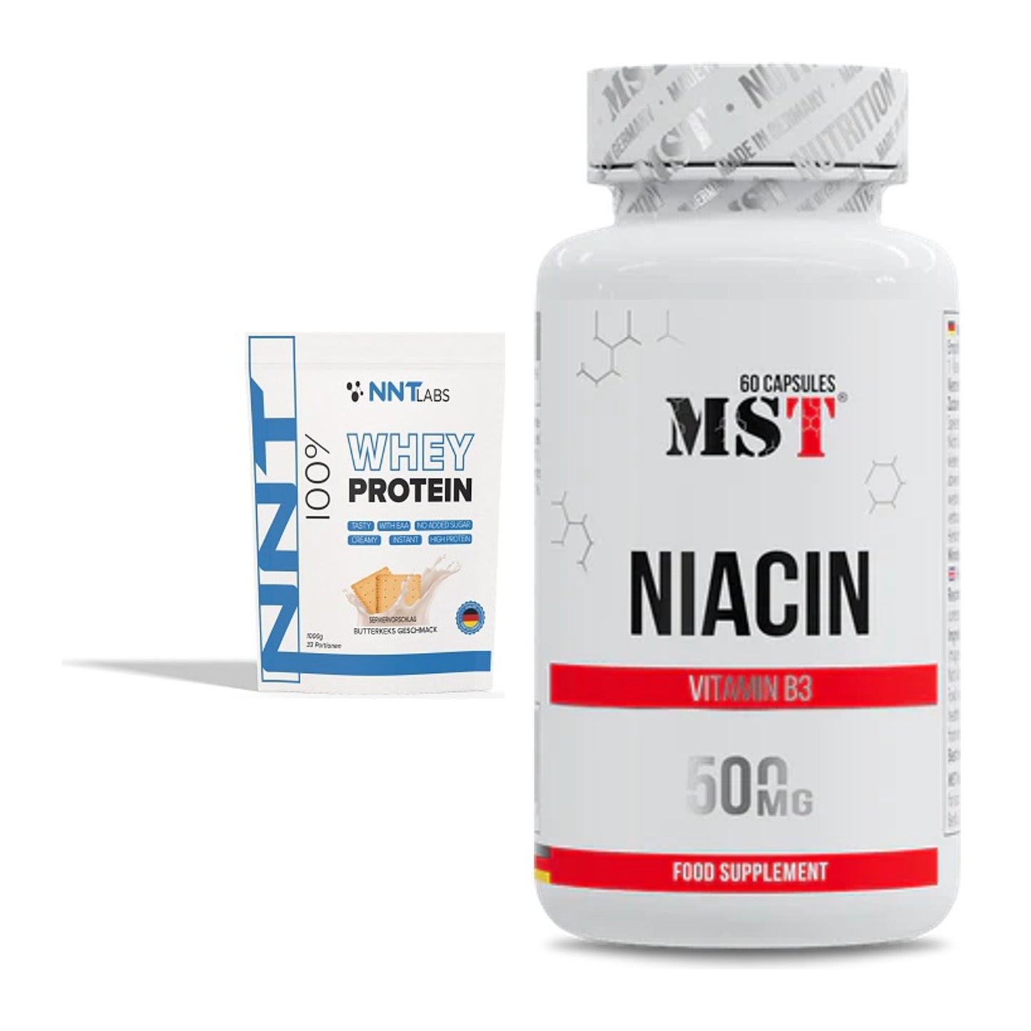Basis-Set: NNT Whey + MST Niacin – alle enthaltenen Artikel