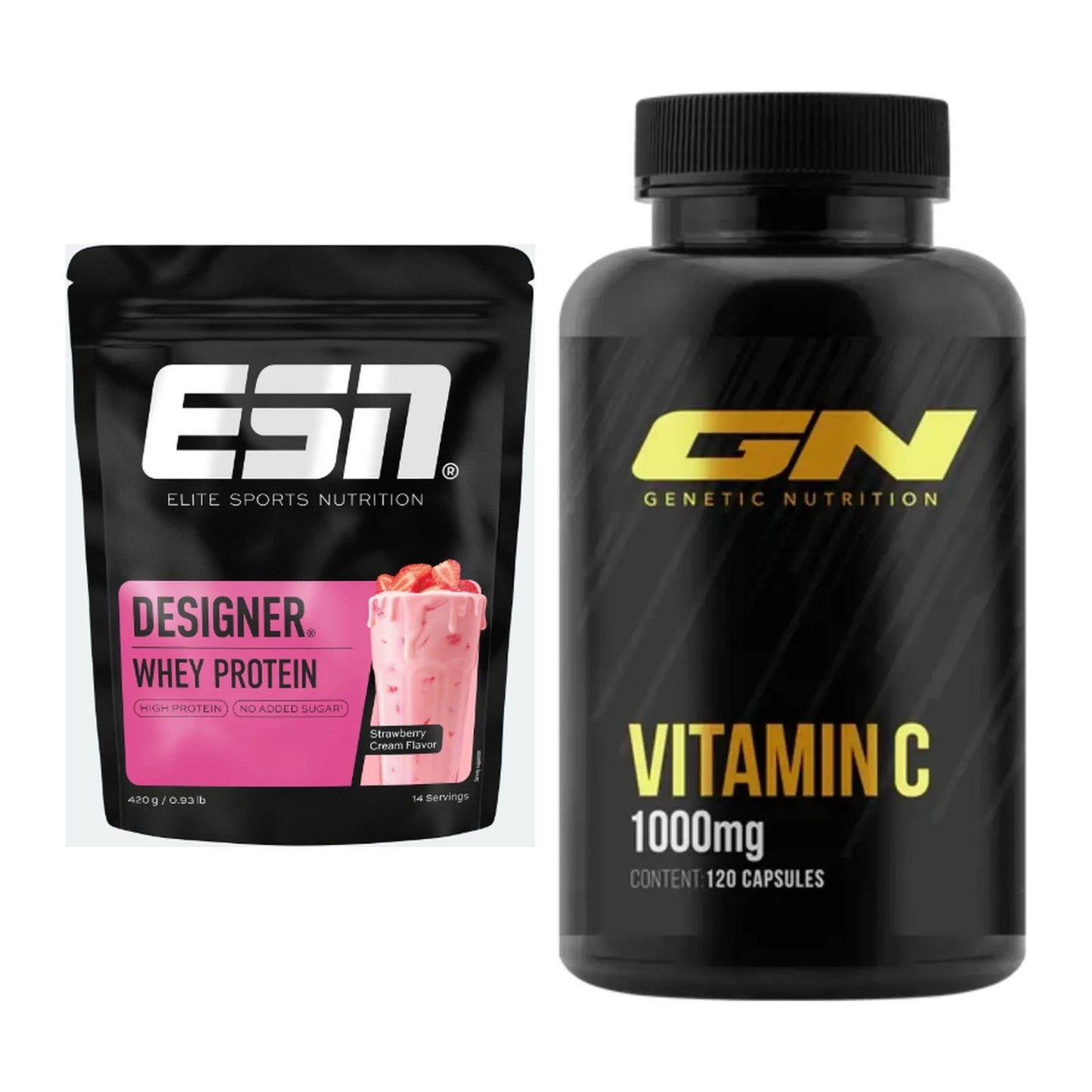 Basis-Set: ESN Designer Whey + GN Vitamin C Health Line – alle enthaltenen Artikel