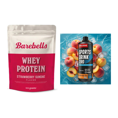 Basis-Set: Barebells Whey Protein + Body Attack Sports Drink Zero – alle enthaltenen Artikel