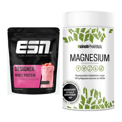 Basis-Set: ESN Designer Whey + Sinob Magnesium Citrat – alle enthaltenen Artikel