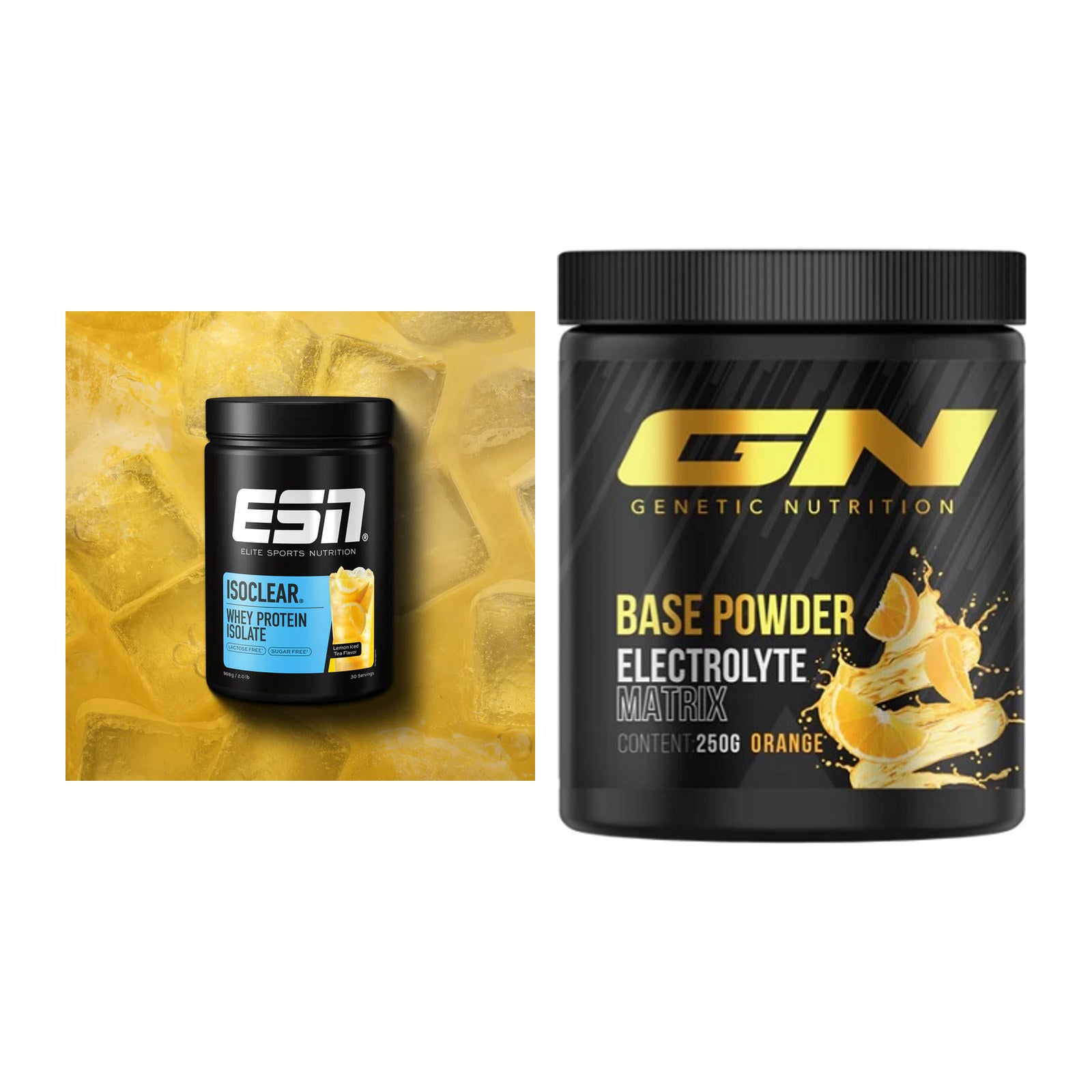 Basis-Set: ESN ISOCLEAR Whey Isolate + GN Base Powder – alle enthaltenen Artikel