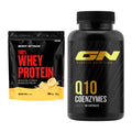 Basis-Set: Body Attack 100% Whey Protein + GN Q10 Health Line – alle enthaltenen Artikel
