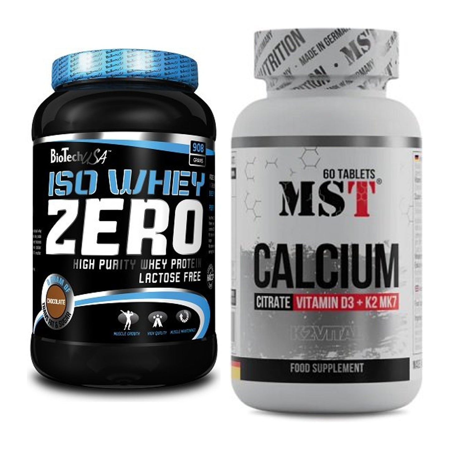 Basis-Set: BioTech Iso Whey Zero + MST Calcium Citrate D3 + K2Vital – alle enthaltenen Artikel