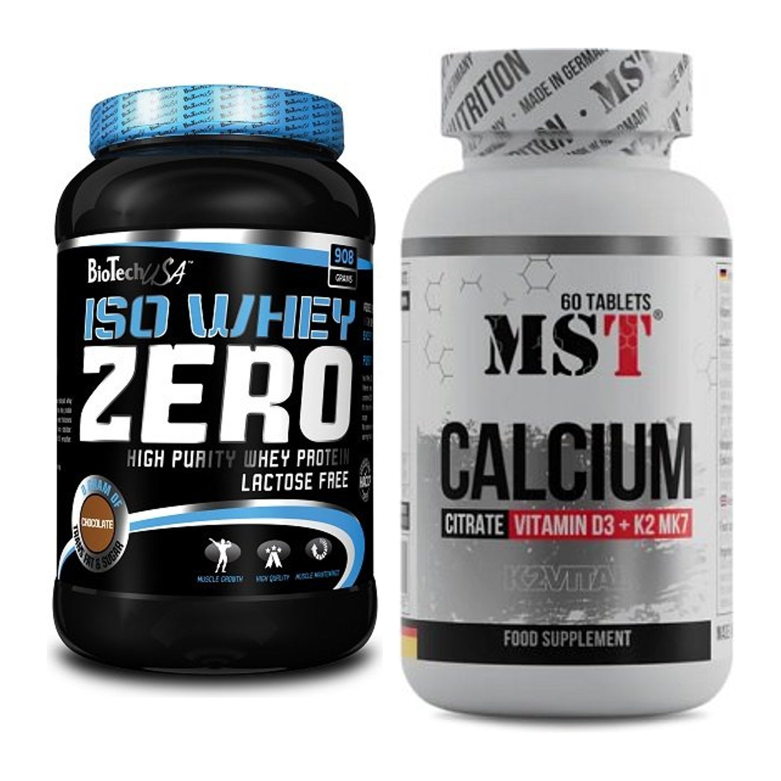 Basis-Set: BioTech Iso Whey Zero + MST Calcium Citrate D3 + K2Vital – alle enthaltenen Artikel