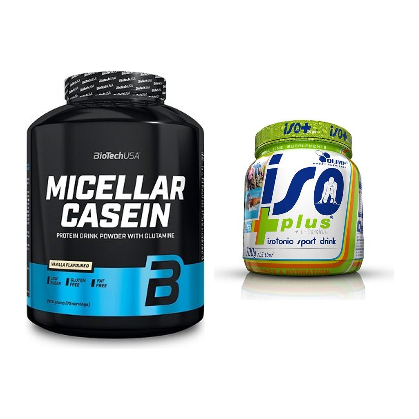 Basis-Set: BioTech Micellar Casein + Olimp Iso Plus – alle enthaltenen Artikel