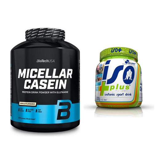 Basis-Set: BioTech Micellar Casein + Olimp Iso Plus – alle enthaltenen Artikel