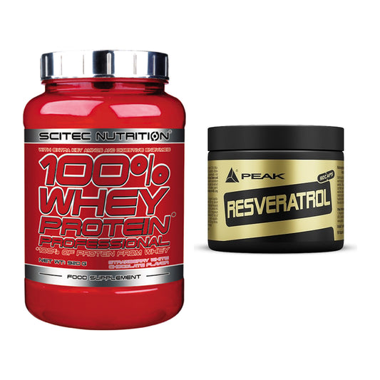 Basis-Set: Scitec 100% Whey Professional + Peak Resveratrol – alle enthaltenen Artikel