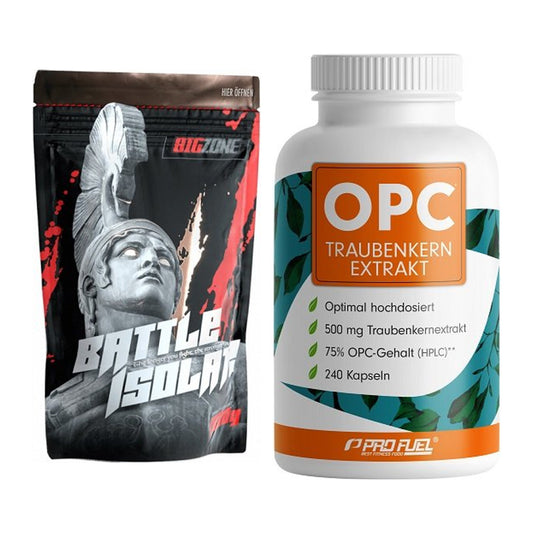 Basis-Set: Big Zone Battle Isolate + ProFuel OPC Traubenkernextrakt – alle enthaltenen Artikel