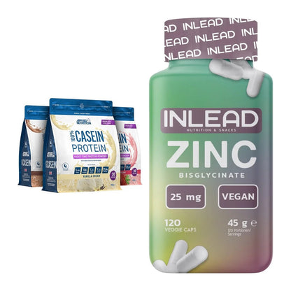 Basis-Set: Applied Nutrition 100% Casein + INLEAD Zink Bisglycinate – alle enthaltenen Artikel