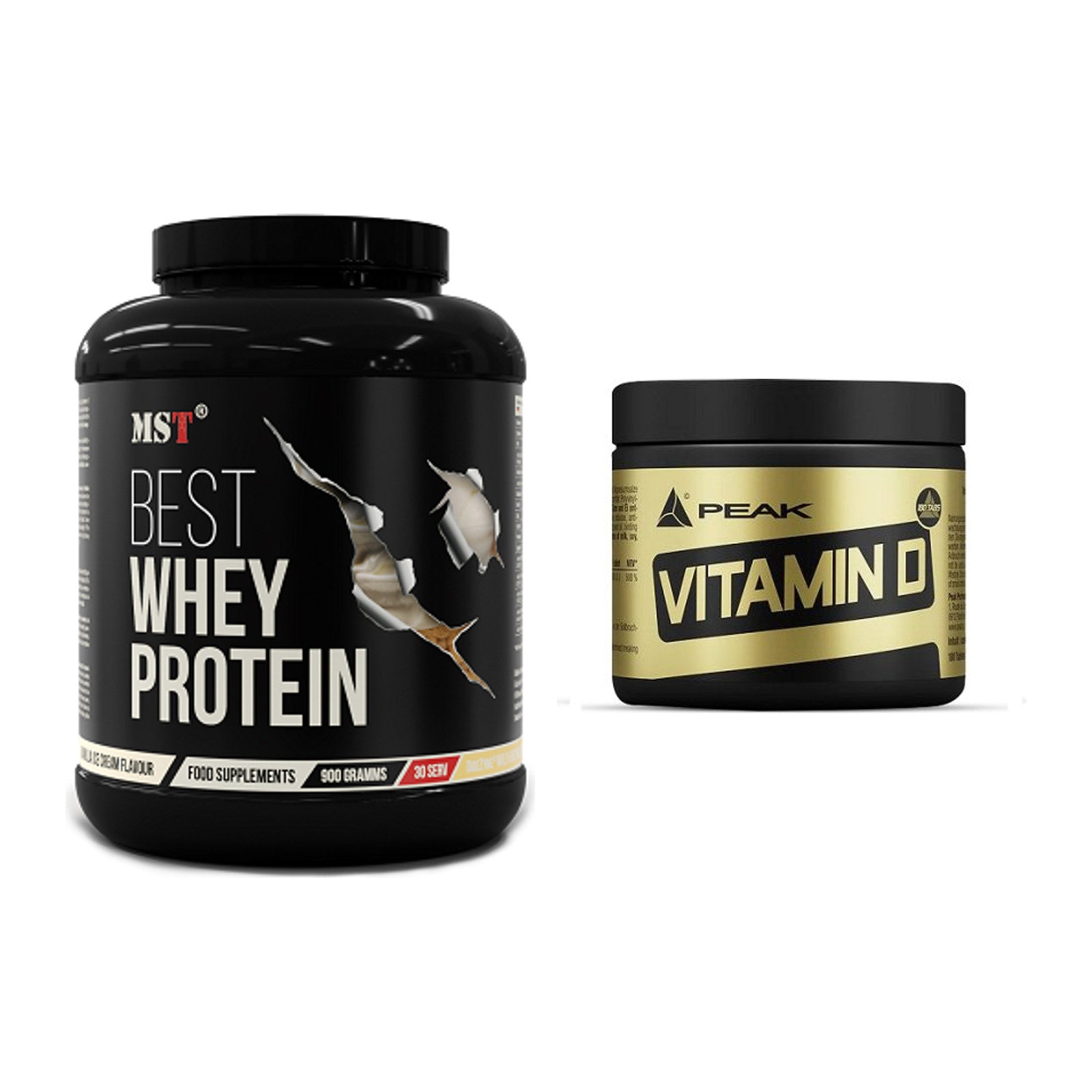Basis-Set: MST Best Whey Protein + Peak Vitamin D 180 Tabl. – alle enthaltenen Artikel