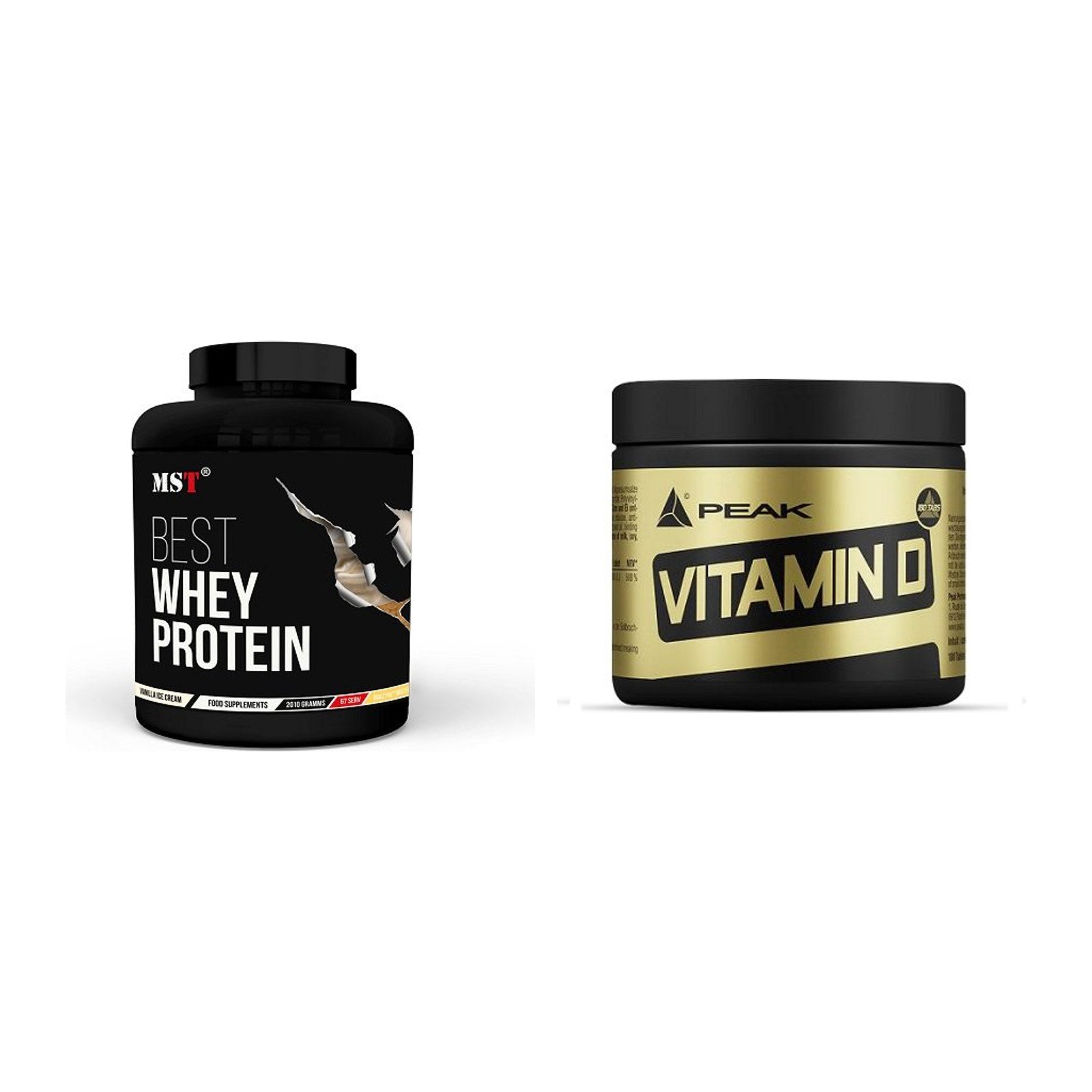 Basis-Set: MST Best Whey Protein + Peak Vitamin D 180 Tabl. – alle enthaltenen Artikel