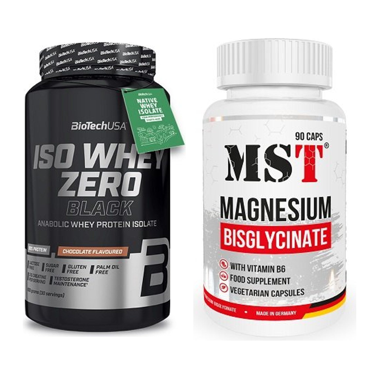 Basis-Set: BioTech Iso Whey Zero Black + MST Magnesium Bisglycinat – alle enthaltenen Artikel