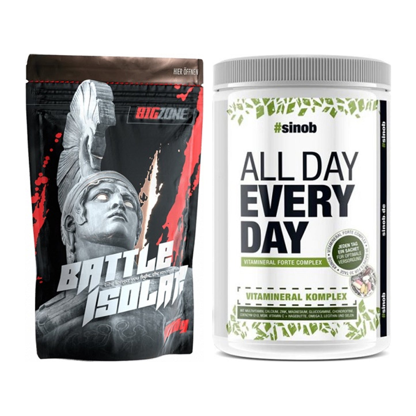 Basis-Set: Big Zone Battle Isolate + Sinob All Day Every Day 30 Serv. – alle enthaltenen Artikel