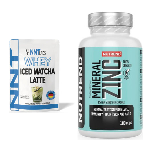 Basis-Set: NNT Whey ICED MATCHA LATTE + Nutrend Zinc Chelate 15mg – alle enthaltenen Artikel