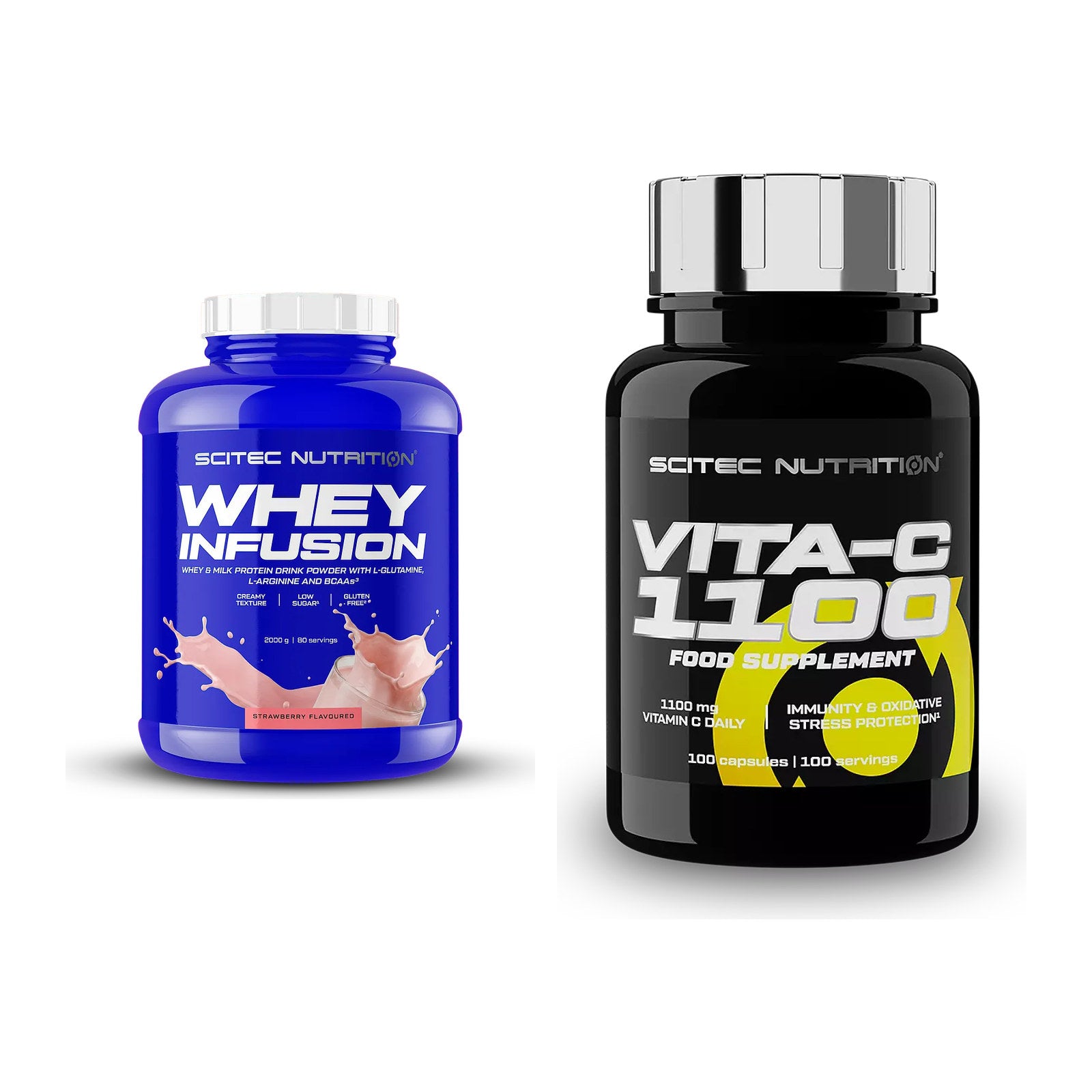 Basis-Set: Scitec Whey Infusion + Scitec Vitamin C 1100 – alle enthaltenen Artikel
