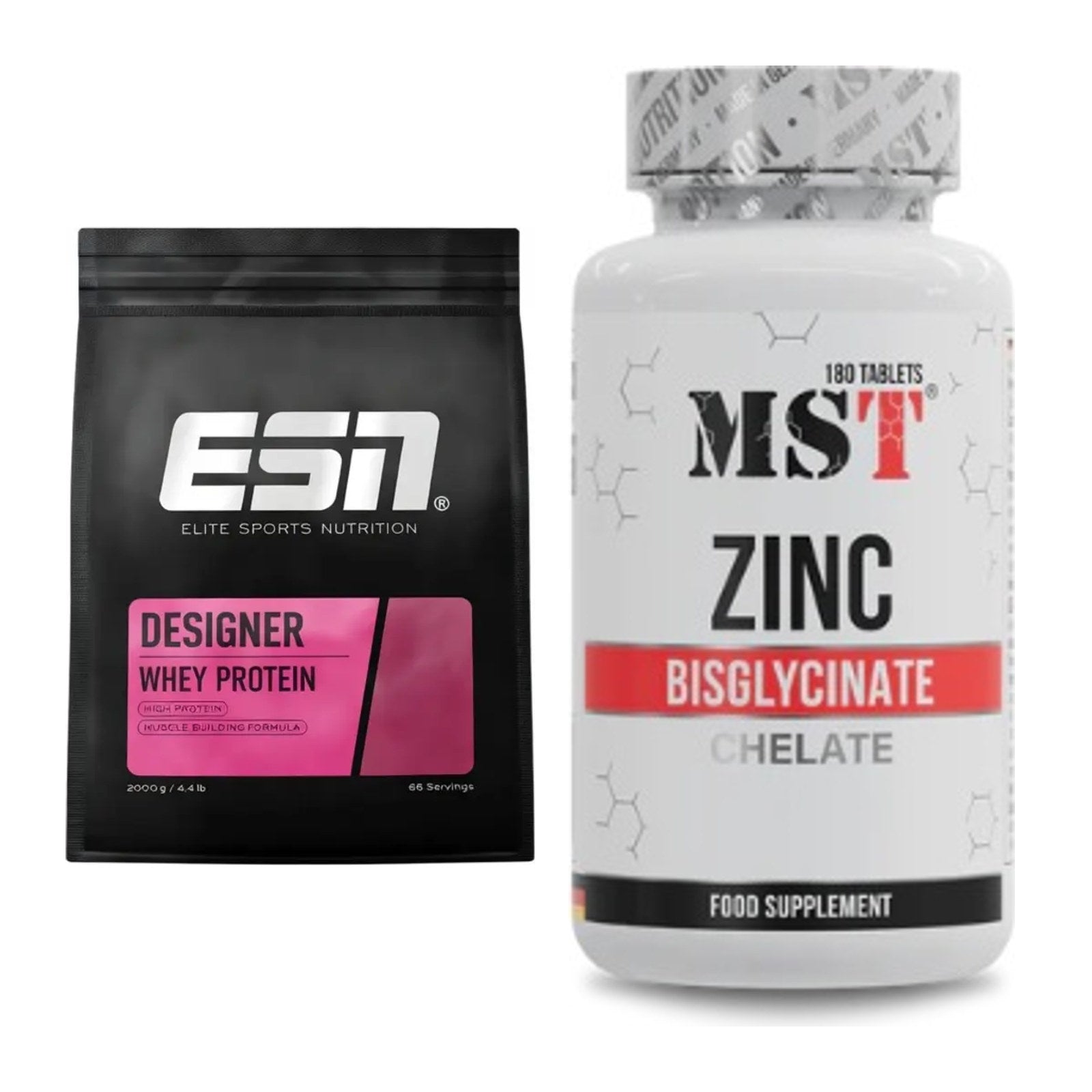 Basis-Set: ESN Designer Whey + MST Zinc Chelate Bisglycinate – alle enthaltenen Artikel