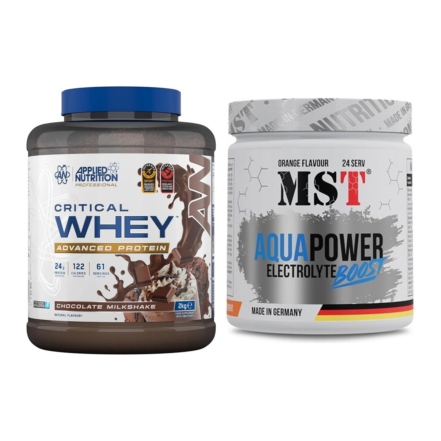 Basis-Set: Applied Nutrition Critical + MST Aqua Power Electrolyte – alle enthaltenen Artikel
