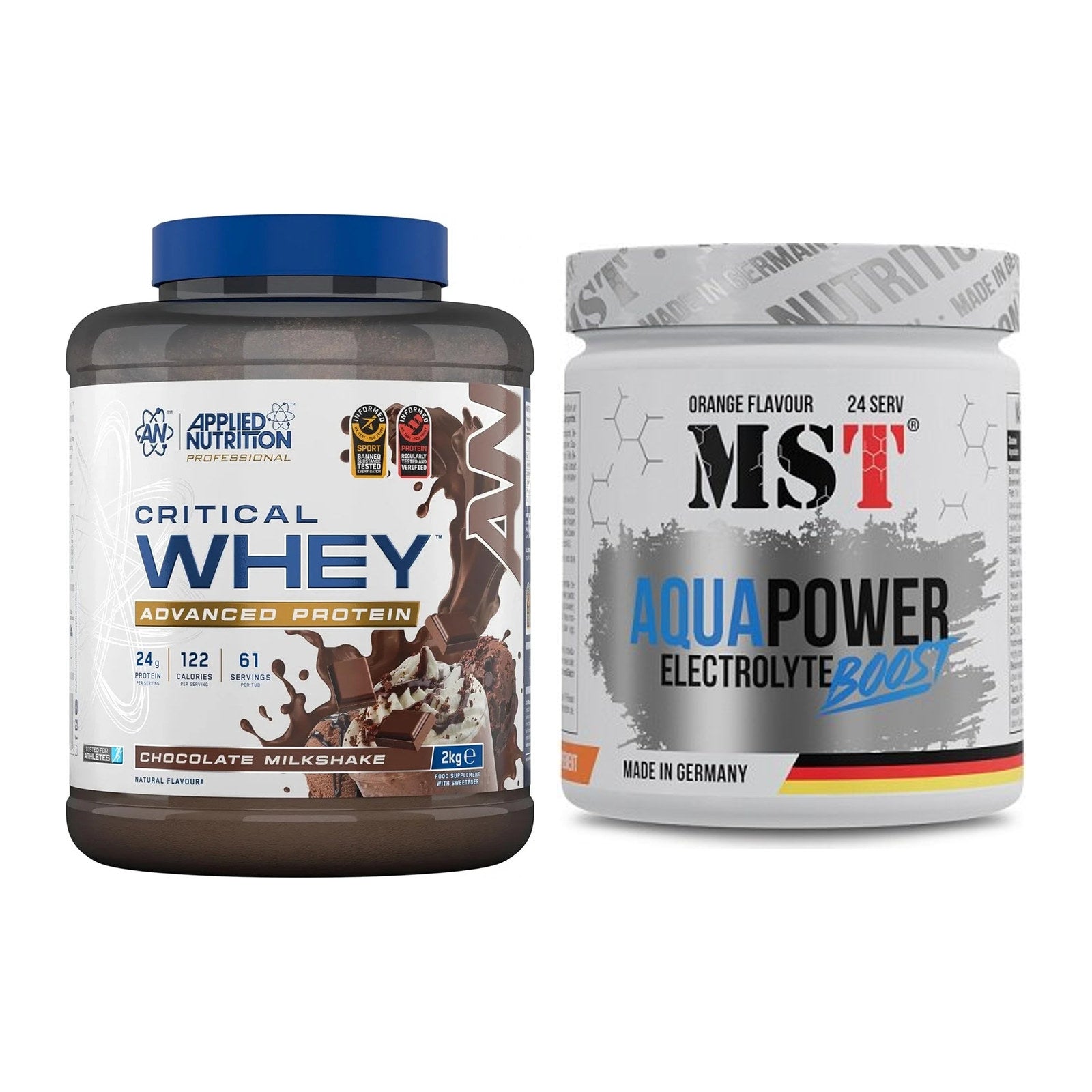 Basis-Set: Applied Nutrition Critical + MST Aqua Power Electrolyte – alle enthaltenen Artikel