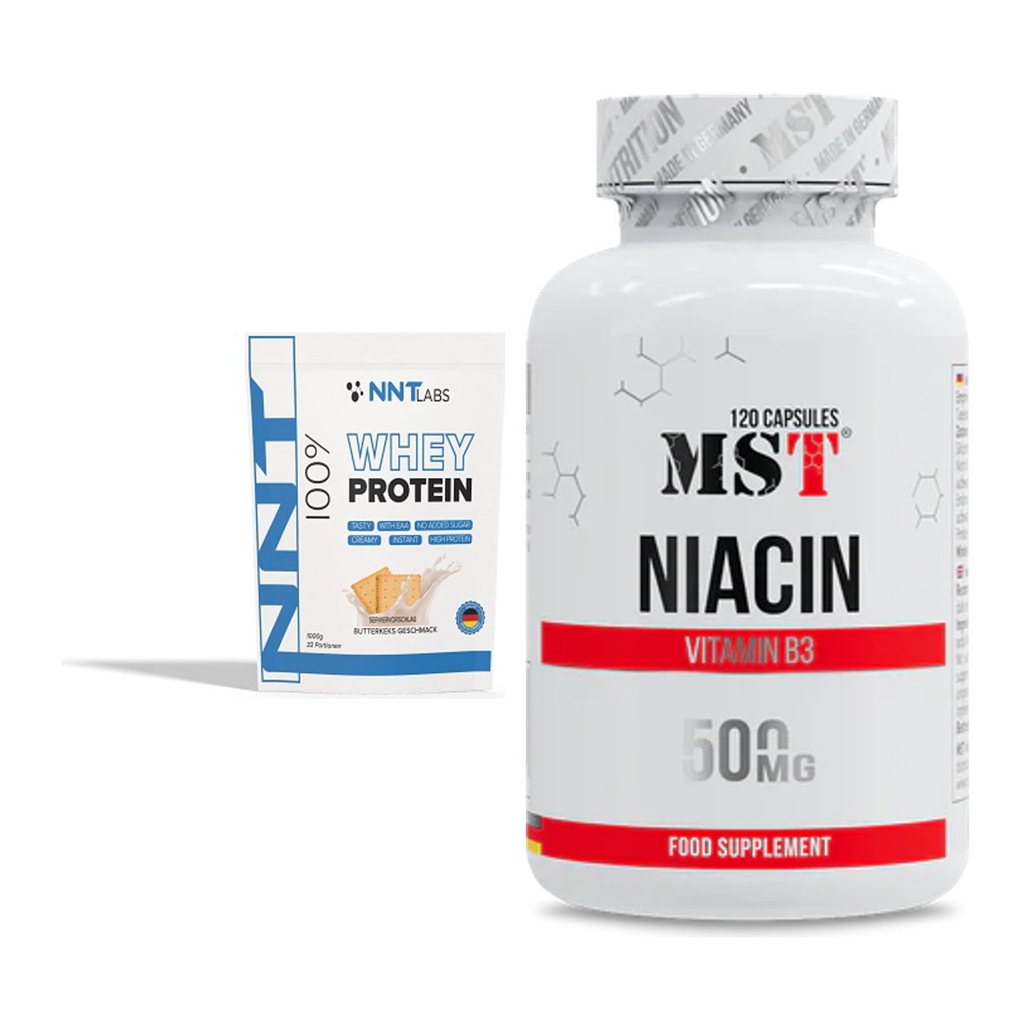 Basis-Set: NNT Whey + MST Niacin – alle enthaltenen Artikel