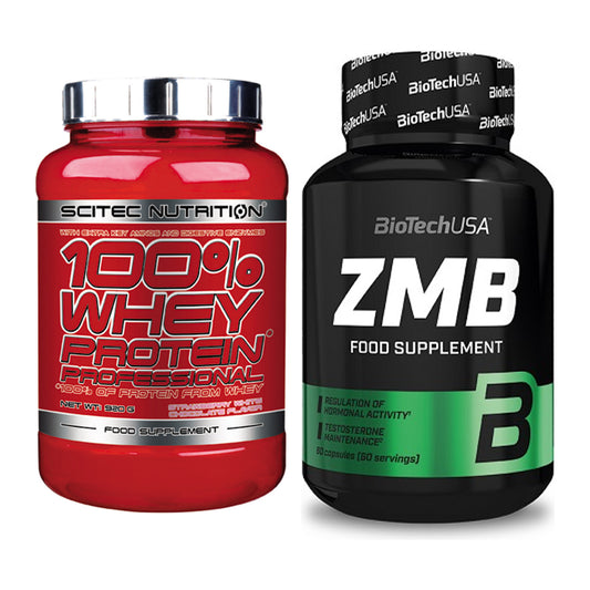 Basis-Set: Scitec 100% Whey Professional + BioTech ZMB – alle enthaltenen Artikel