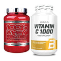 Basis-Set: Scitec 100% Whey + BioTech Vitamin C 1000 250 – alle enthaltenen Artikel