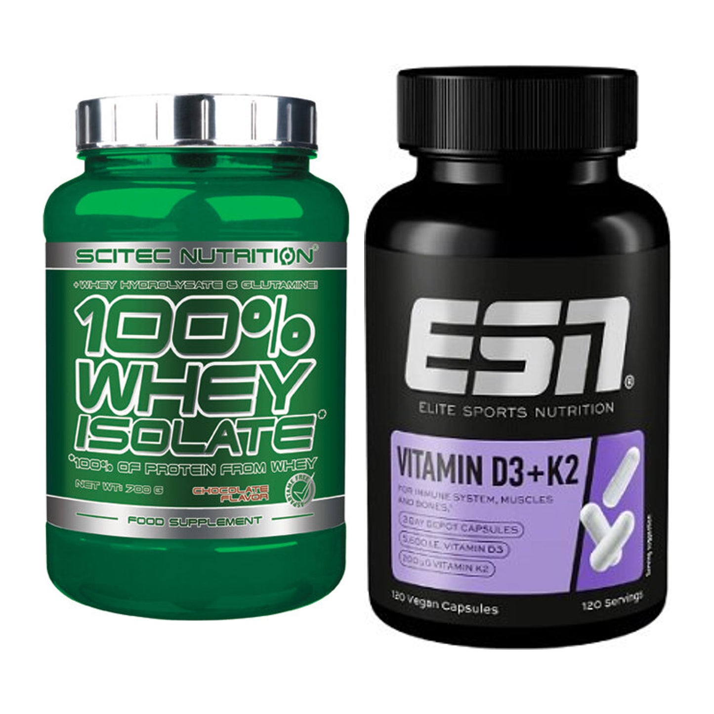 Basis-Set: Scitec Whey Isolate + ESN Vitamin D3 + K2 – alle enthaltenen Artikel