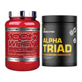Basis-Set: Scitec 100% Whey + Dedicated Alpha Triad 180 – alle enthaltenen Artikel